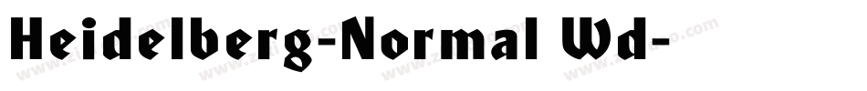 Heidelberg-Normal Wd字体转换